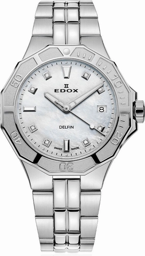 Edox Watches Edox Delfin The Original Lady Quartz 3 Hands Watch