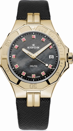 Edox Watches Edox Delfin The Original Lady Quartz 3 Hands Watch