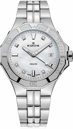 Edox Watches Edox Delfin The Original Lady Quartz 3 Hands Watch