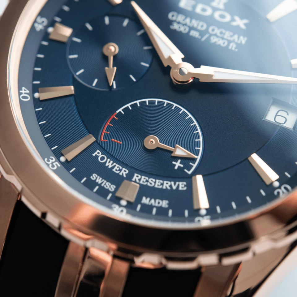 Edox Watches Edox Grand Ocean Power Reserve Small Second Watch