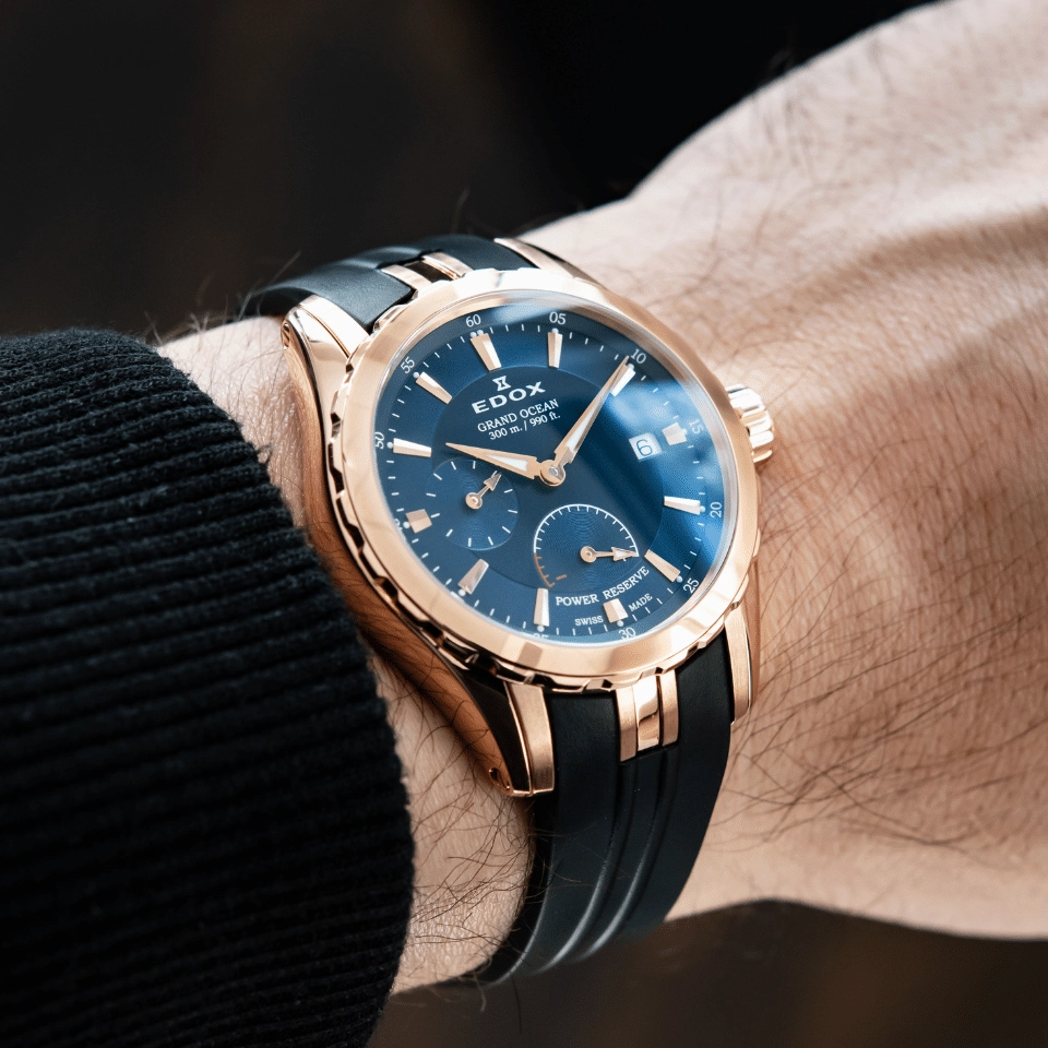 Edox Watches Edox Grand Ocean Power Reserve Small Second Watch