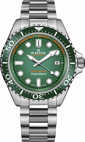 Edox Watches Edox Neptunian Grande Reserve Green Watch