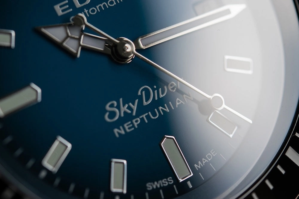 Edox Watches Edox Skydiver Neptunian Automatic 3 Hands Watch