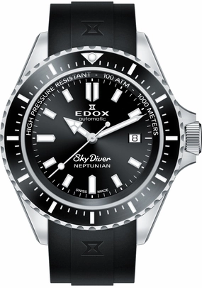 Edox Watches Edox Skydiver Neptunian Automatic 3 Hands Watch