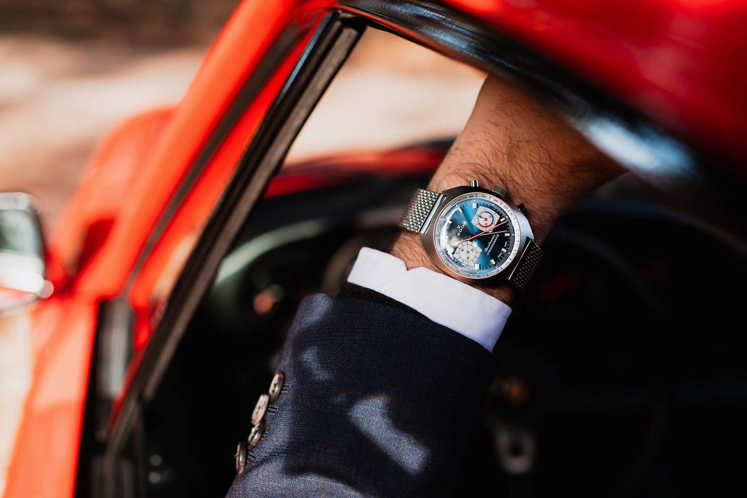 Edox Watches Edox Sportsman Chronographe Automatic Blue Limited Edition Watch