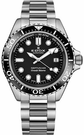 Edox Watches Edox Watch Neptunian Grande Reserve Black
