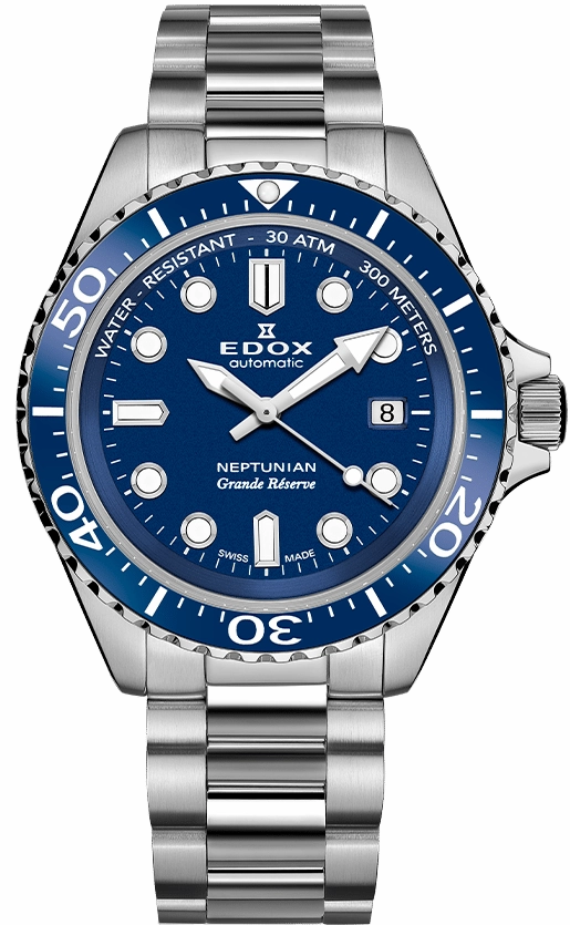 Edox Watches Edox Watch Neptunian Grande Reserve Blue