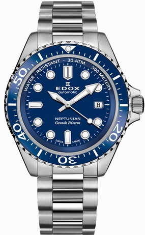 Edox Watches Edox Watch Neptunian Grande Reserve Blue