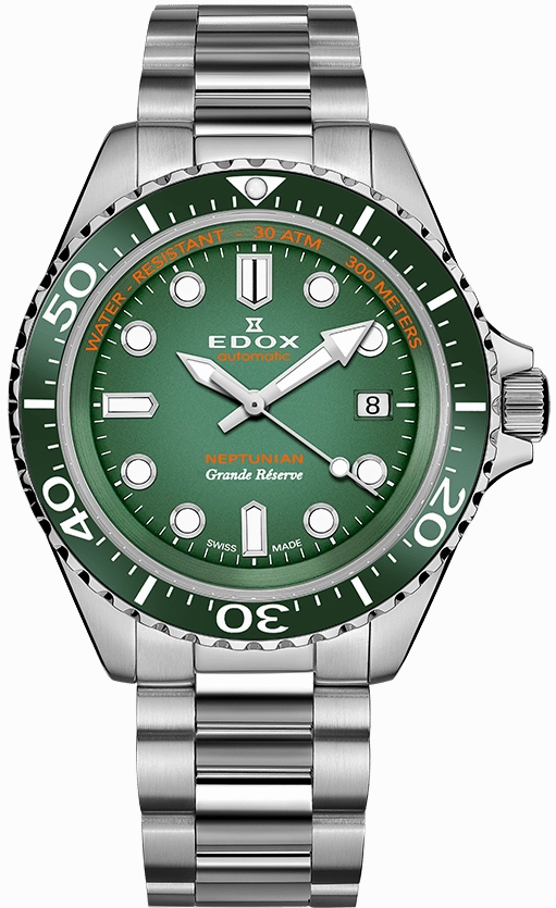 Edox Watches Edox Watch Neptunian Grande Reserve Green