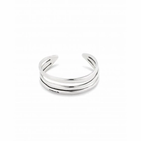 Electrik Rigid Triple Silver Plated Medium Link Inner Bangle PUL2440MTL0000M Unode50 Jewelry And Accessories