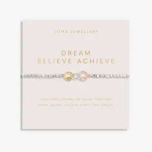 Forever Yours Dream Believe Achieve Silver Bracelet 8287 Joma Jewellery