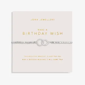Forever Yours Make A Birthday Wish Silver Plated Bracelet 7479 Joma Jewellery