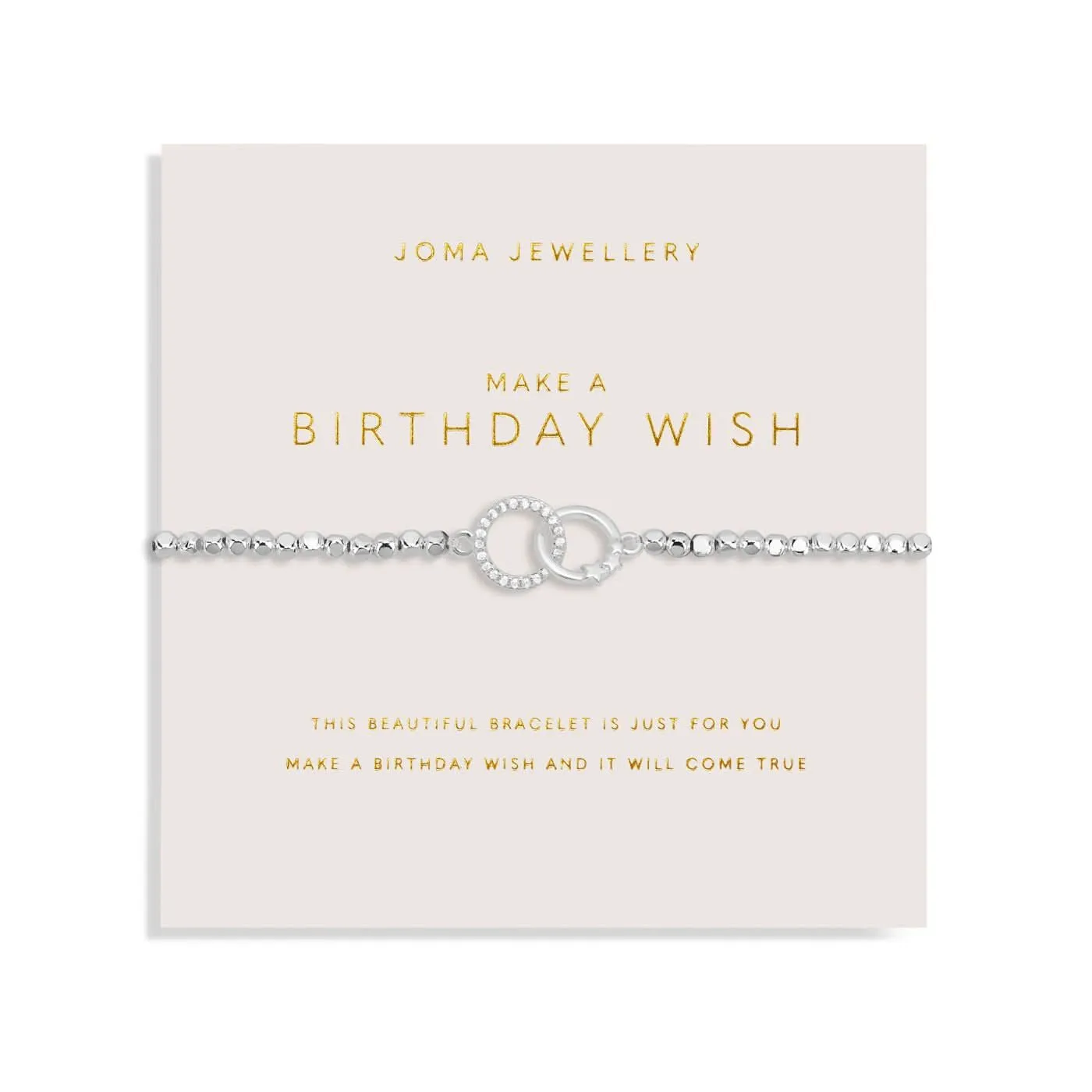 Forever Yours Make A Birthday Wish Silver Plated Bracelet 7479 Joma Jewellery