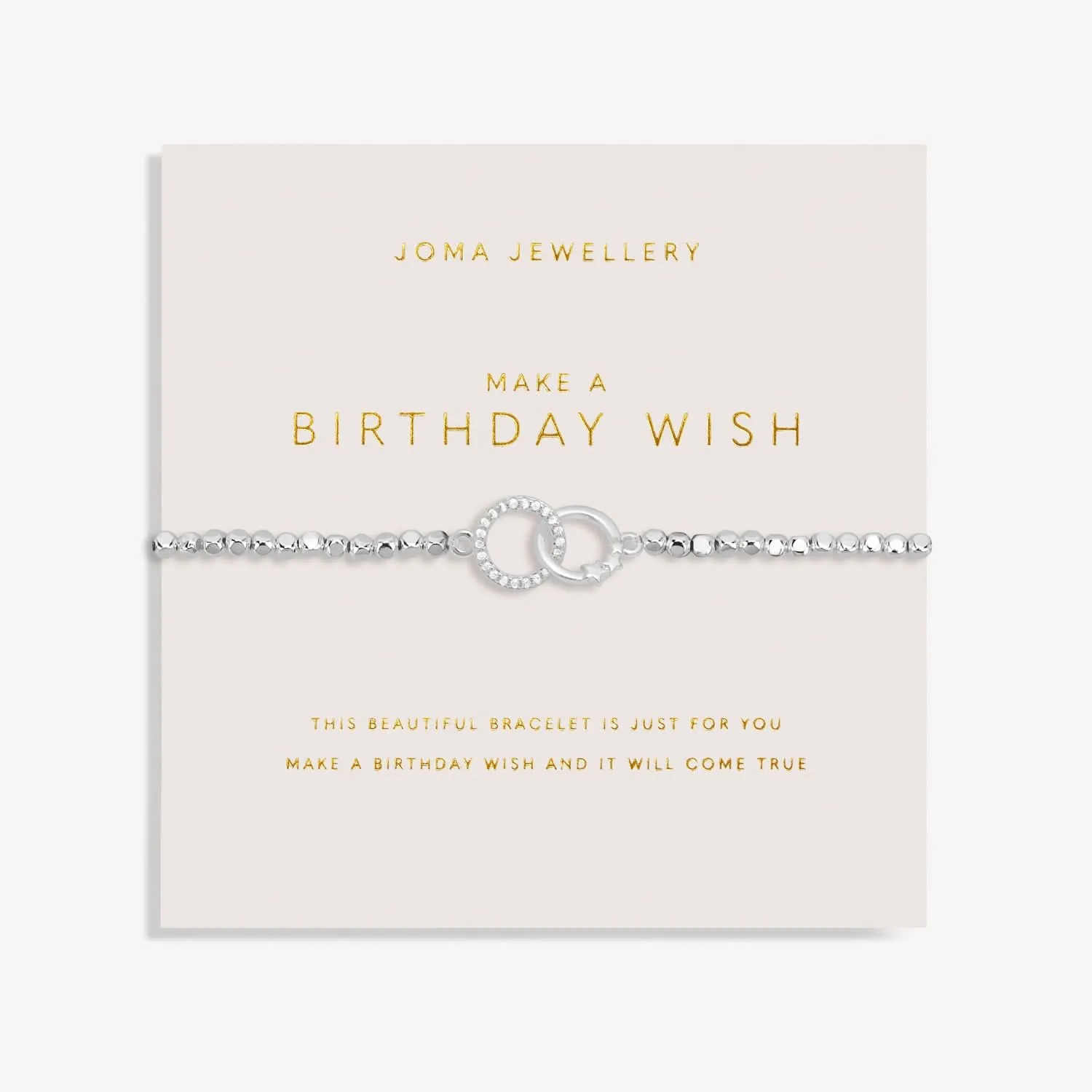 Forever Yours Make A Birthday Wish Silver Plated Bracelet 7479 Joma Jewellery