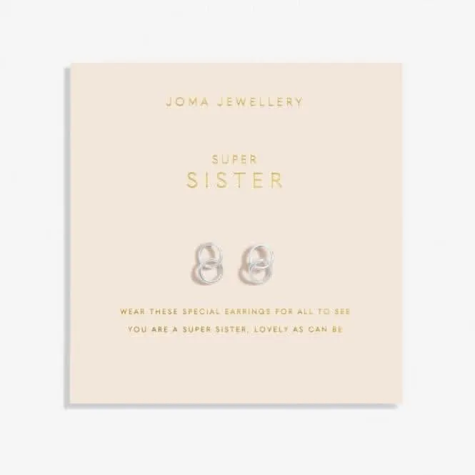 Forever Yours Super Sister Silver Plated Earrings 6762 Joma Jewellery