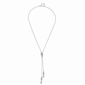 Forever Silver Plated Chain Three Figures Necklace COL1885MTL0000U Unode50 Jewelry And Accessories