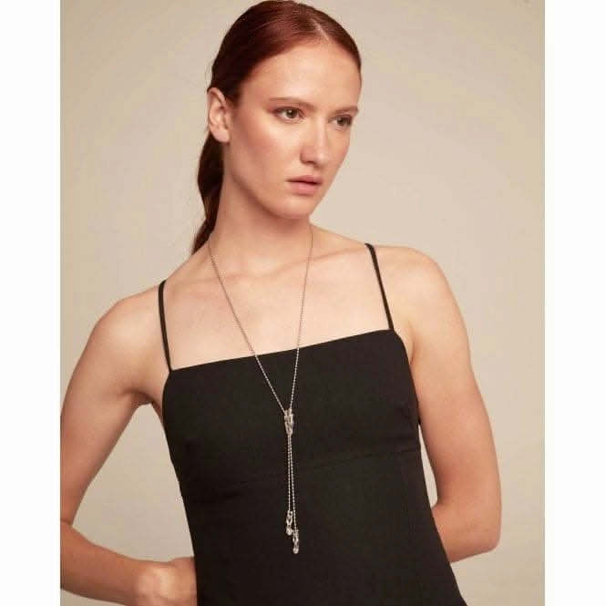 Forever Silver Plated Chain Three Figures Necklace COL1885MTL0000U Unode50 Jewelry And Accessories