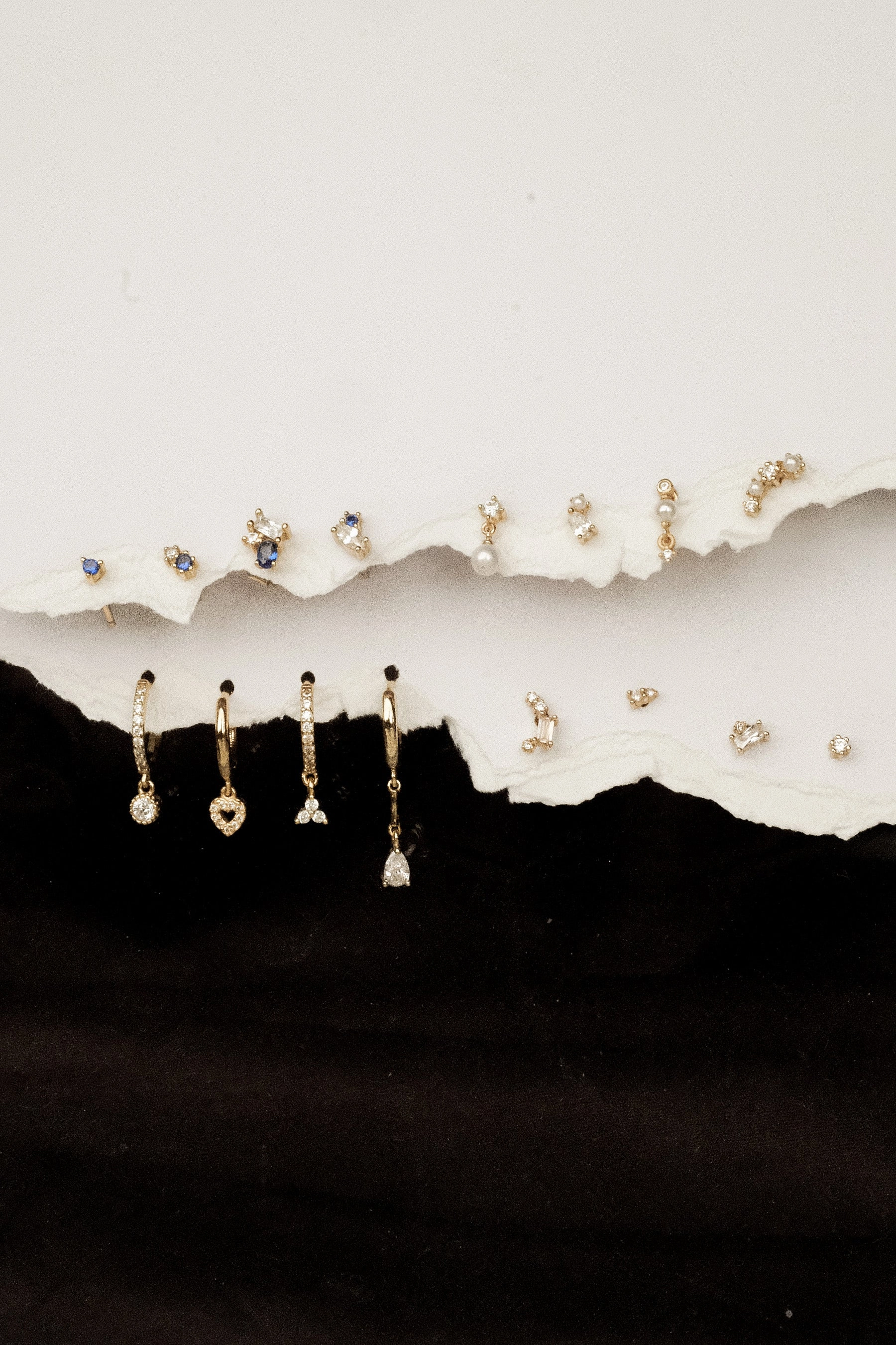 Gatsby Champagne Crystal Earrings Set