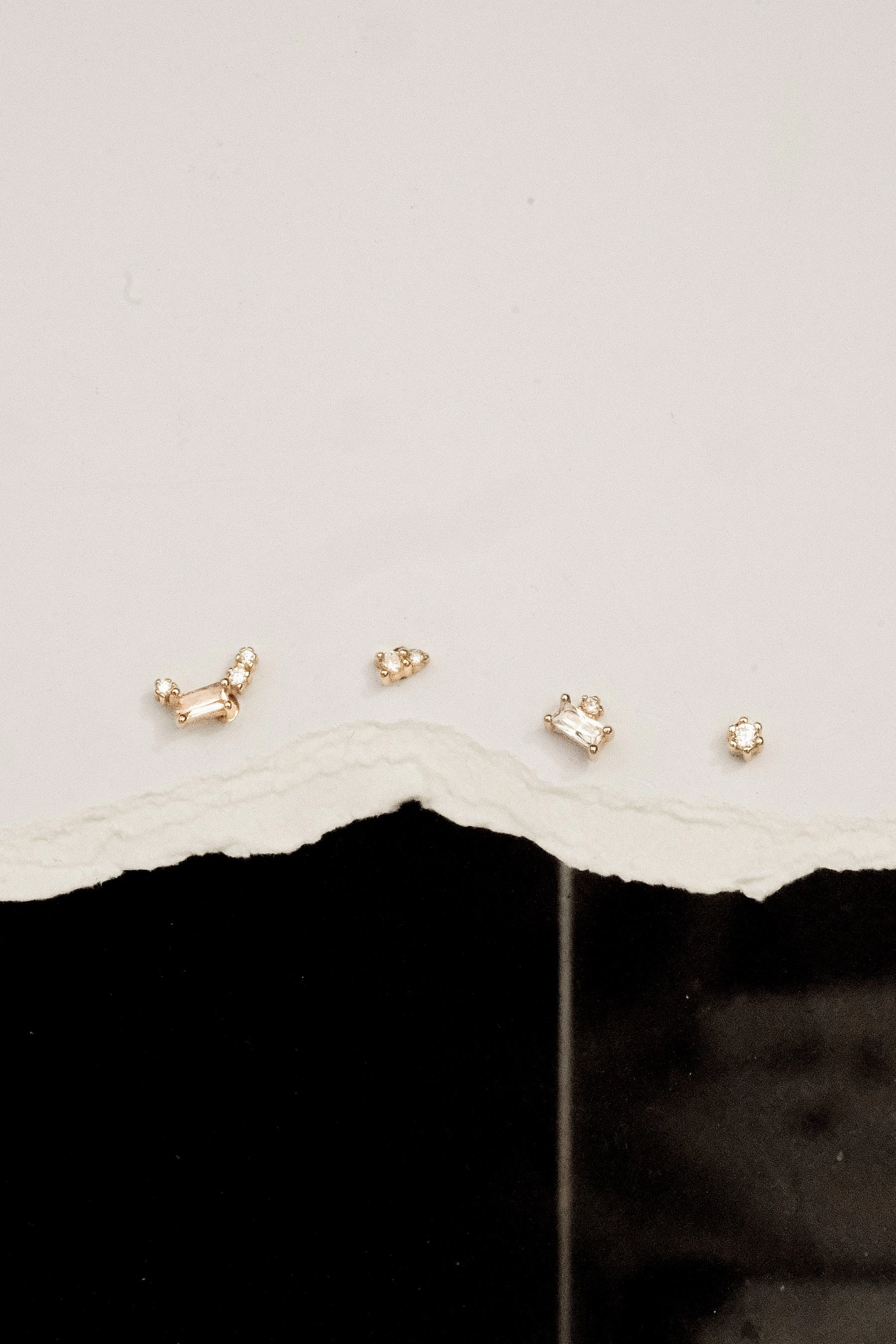 Gatsby Champagne Crystal Earrings Set