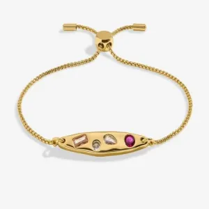 Gem Glow Gem Cluster Gold Plated 24.5cm Adjustable Bracelet 7184 Joma Jewellery