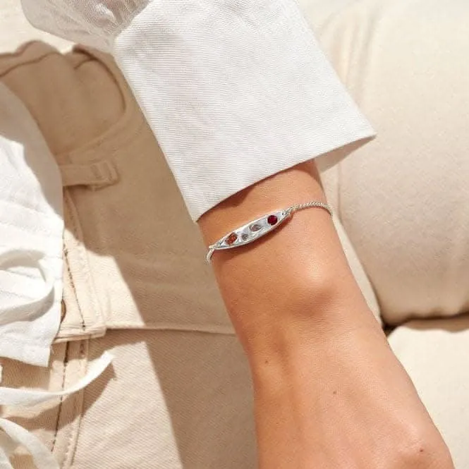 Gem Glow Gem Cluster Silver Plated 24.5cm Adjustable Bracelet 7183 Joma Jewellery
