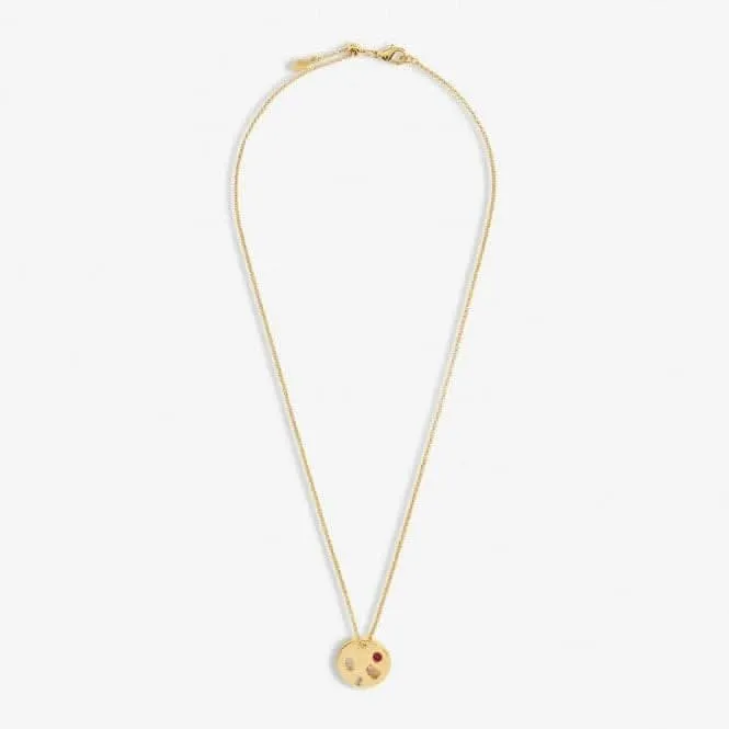 Gem Glow Hammered Gold Plated 50cm Adjustable Necklace 7182 Joma Jewellery