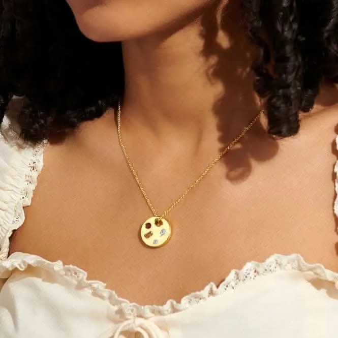 Gem Glow Hammered Gold Plated 50cm Adjustable Necklace 7182 Joma Jewellery