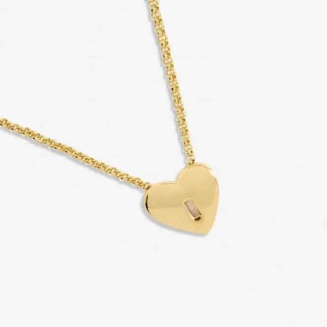 Gem Glow Heart Zirconia Gold Plated 46cm Adjustable Necklace 7175 Joma Jewellery