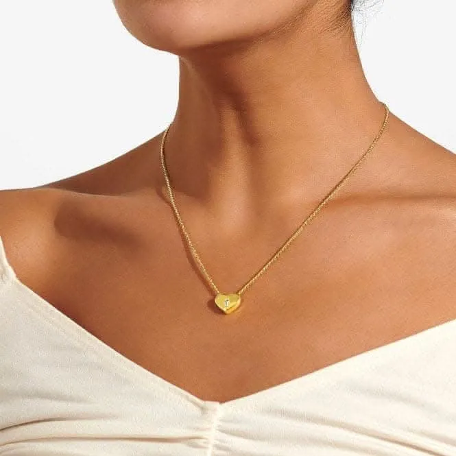 Gem Glow Heart Zirconia Gold Plated 46cm Adjustable Necklace 7175 Joma Jewellery