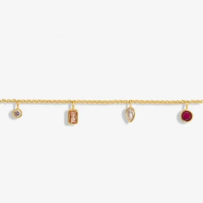Gem Glow Multi Gem Gold Plated 19cm Adjustable Bracelet 7179 Joma Jewellery