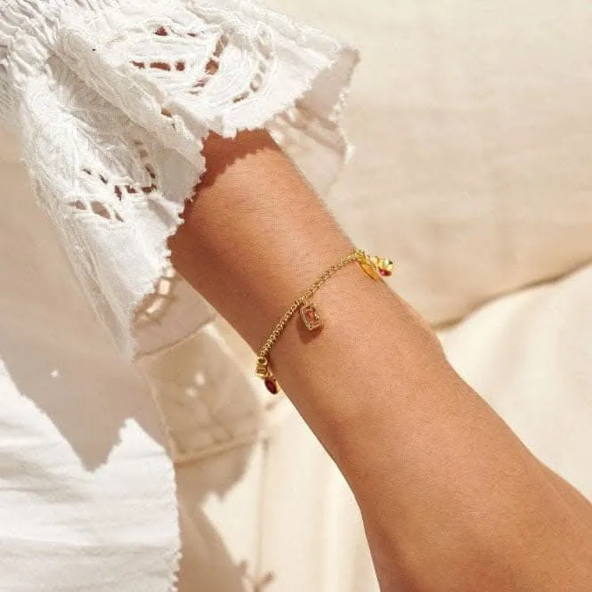 Gem Glow Multi Gem Gold Plated 19cm Adjustable Bracelet 7179 Joma Jewellery