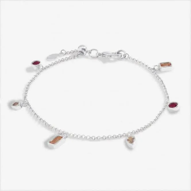 Gem Glow Multi Gem Silver Plated 19cm Adjustable Bracelet 7178 Joma Jewellery
