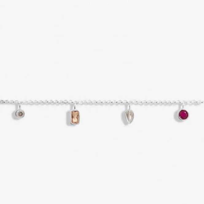 Gem Glow Multi Gem Silver Plated 19cm Adjustable Bracelet 7178 Joma Jewellery