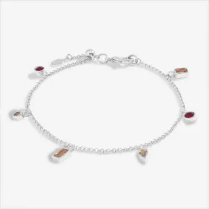 Gem Glow Multi Gem Silver Plated 19cm Adjustable Bracelet 7178 Joma Jewellery