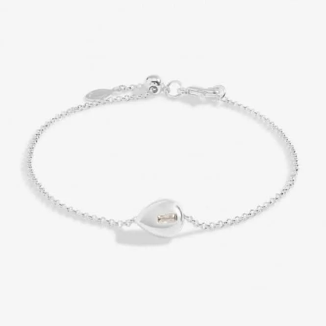 Gem Glow Teardrop Zirconia Silver Plated 19cm Adjustable Bracelet 7173 Joma Jewellery