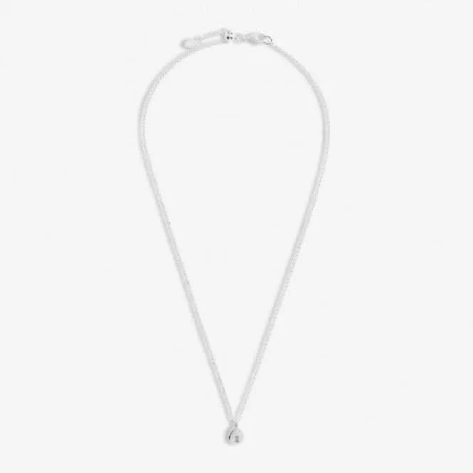 Gem Glow Teardrop Zirconia Silver Plated 46cm Adjustable Necklace 7172 Joma Jewellery
