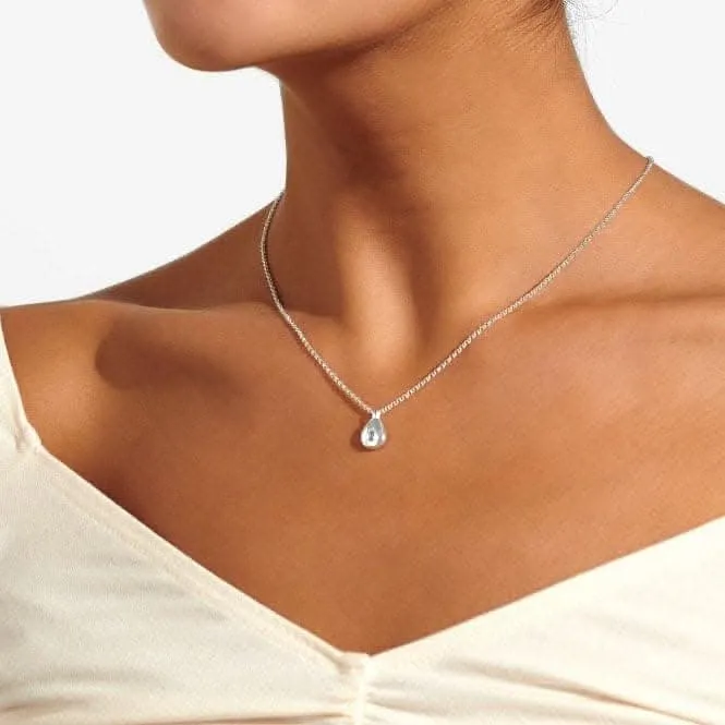 Gem Glow Teardrop Zirconia Silver Plated 46cm Adjustable Necklace 7172 Joma Jewellery