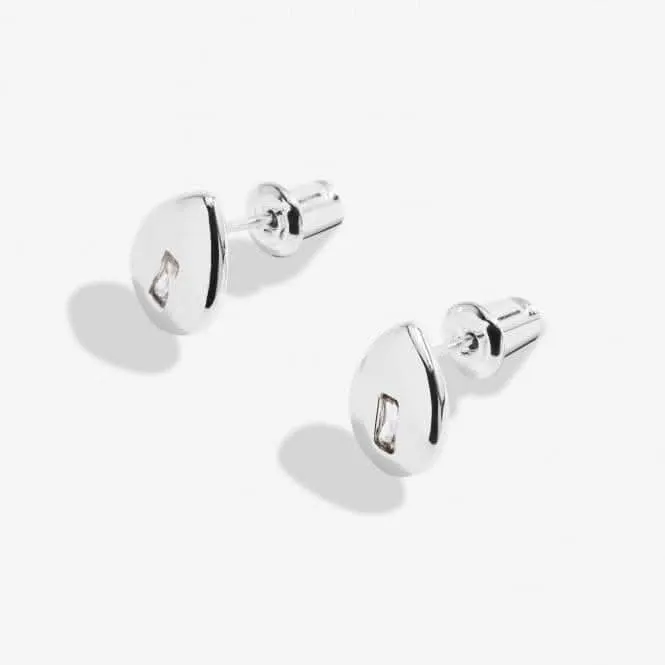 Gem Glow Teardrop Zirconia Silver Plated Stud Earrings 7174 Joma Jewellery