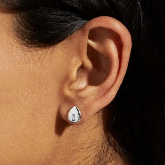 Gem Glow Teardrop Zirconia Silver Plated Stud Earrings 7174 Joma Jewellery