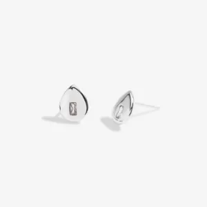 Gem Glow Teardrop Zirconia Silver Plated Stud Earrings 7174 Joma Jewellery