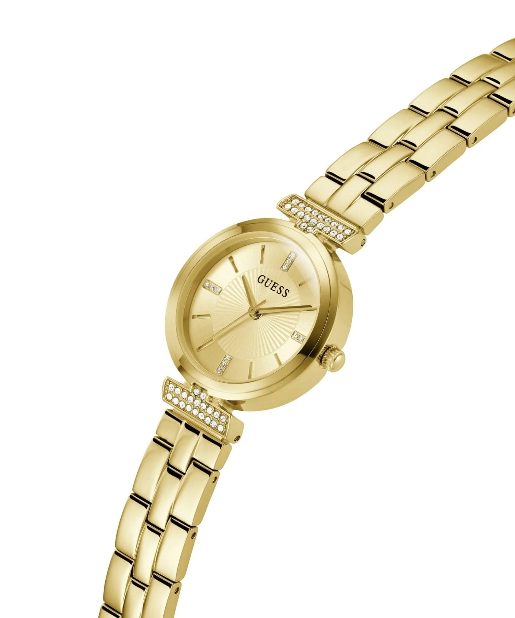 Guess Ladies Array Gold Tone Recycled Steel Watch GW0762L2