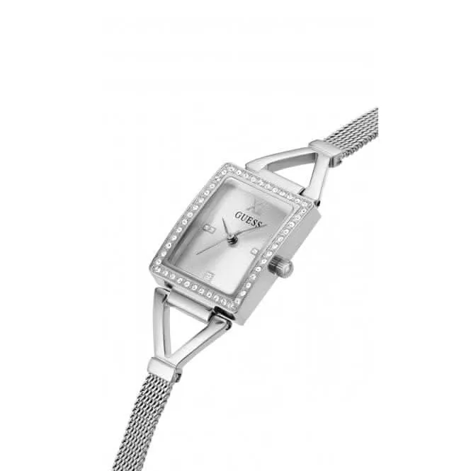 Guess Ladies Grace Stainless Steel Mesh Silver Watch GW0400L1