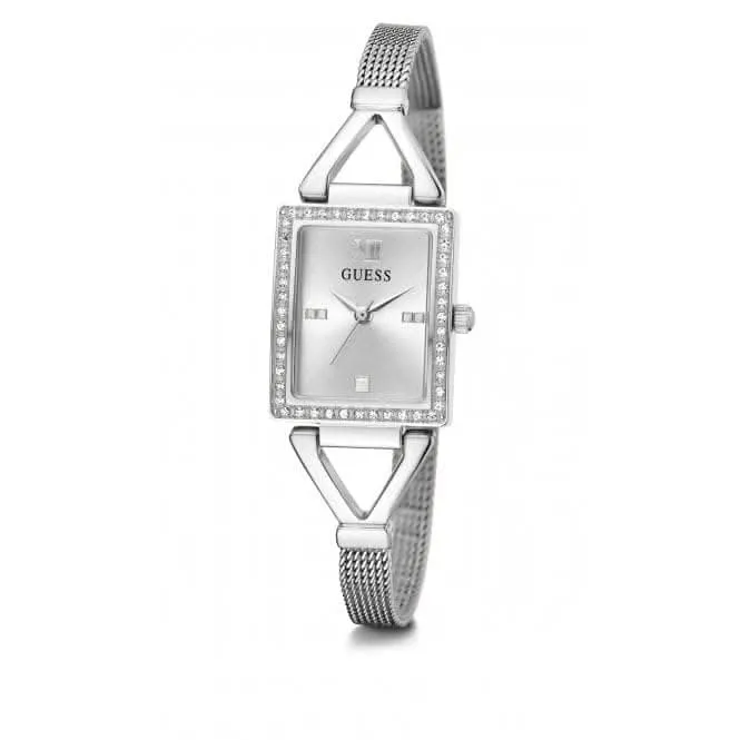 Guess Ladies Grace Stainless Steel Mesh Silver Watch GW0400L1