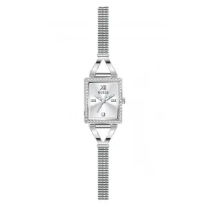 Guess Ladies Grace Stainless Steel Mesh Silver Watch GW0400L1