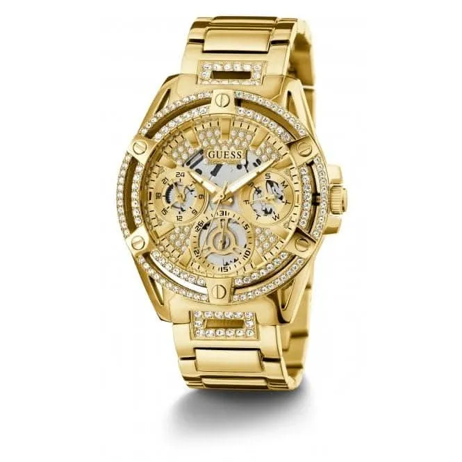Guess Ladies Queen Stainless Steel Gold Tone Watch GW0464L2