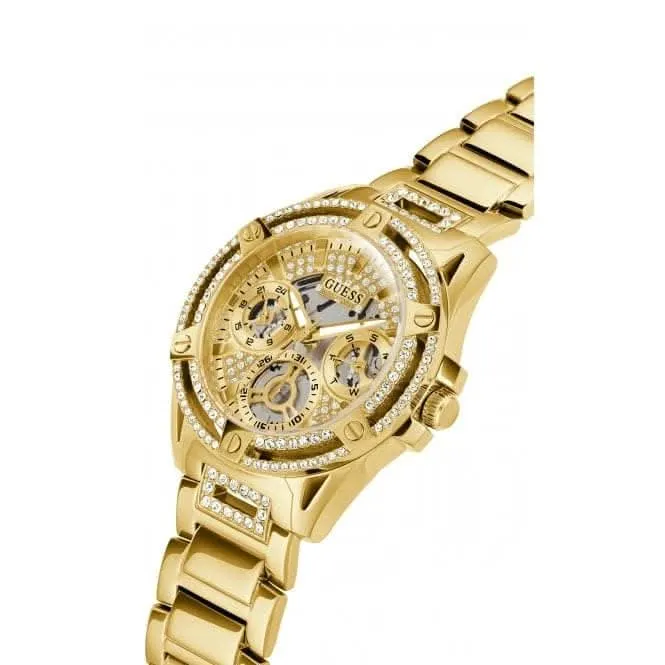 Guess Ladies Queen Stainless Steel Gold Tone Watch GW0464L2