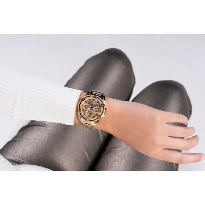Guess Ladies Queen Stainless Steel Gold Tone Watch GW0464L2