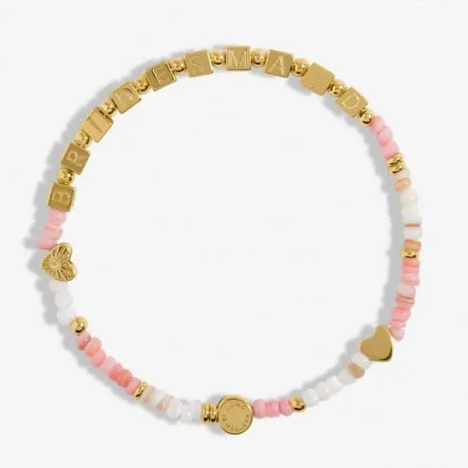 Happy Little Moments Bridesmaid Gold Plated 17.5cm Bracelet 7093 Joma Jewellery