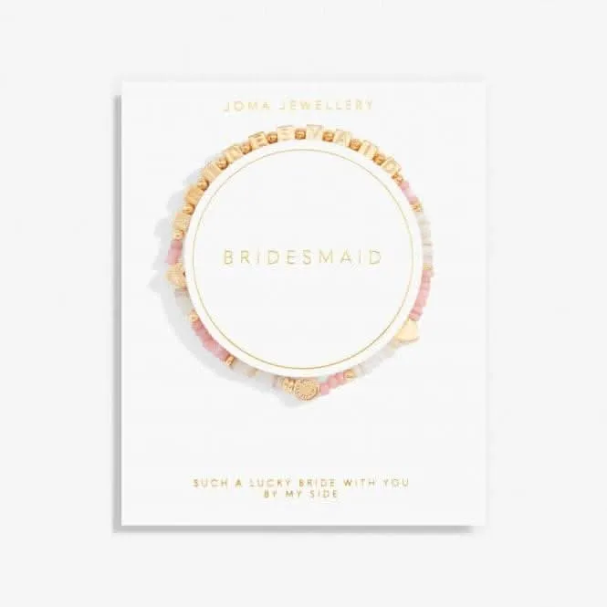 Happy Little Moments Bridesmaid Gold Plated 17.5cm Bracelet 7093 Joma Jewellery