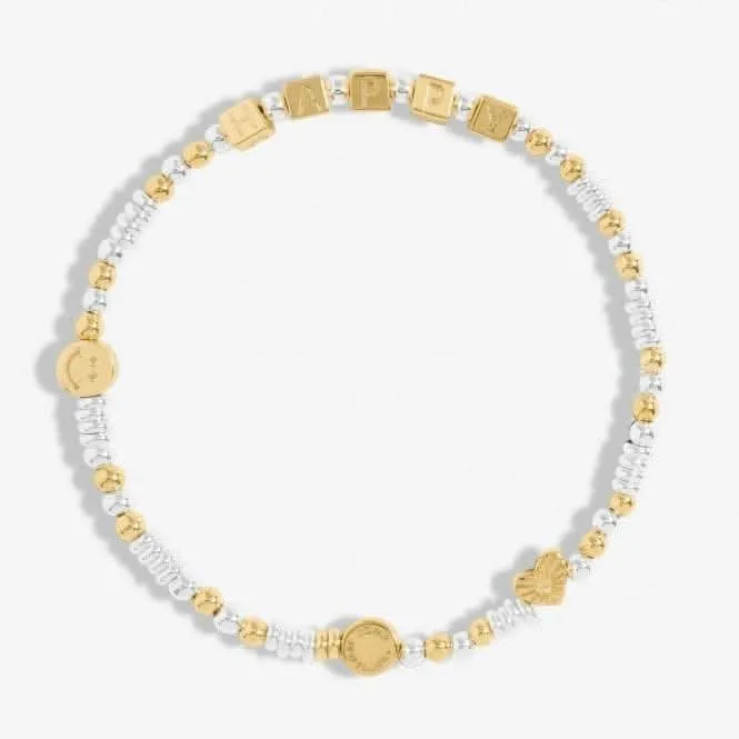 Happy Little Moments Happy Gold Plated 17.5cm Bracelet 7083 Joma Jewellery